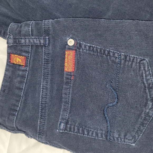 7 For All Mankind Girl's Blue Corduroy Pants Size 12 - Picture 3 of 7